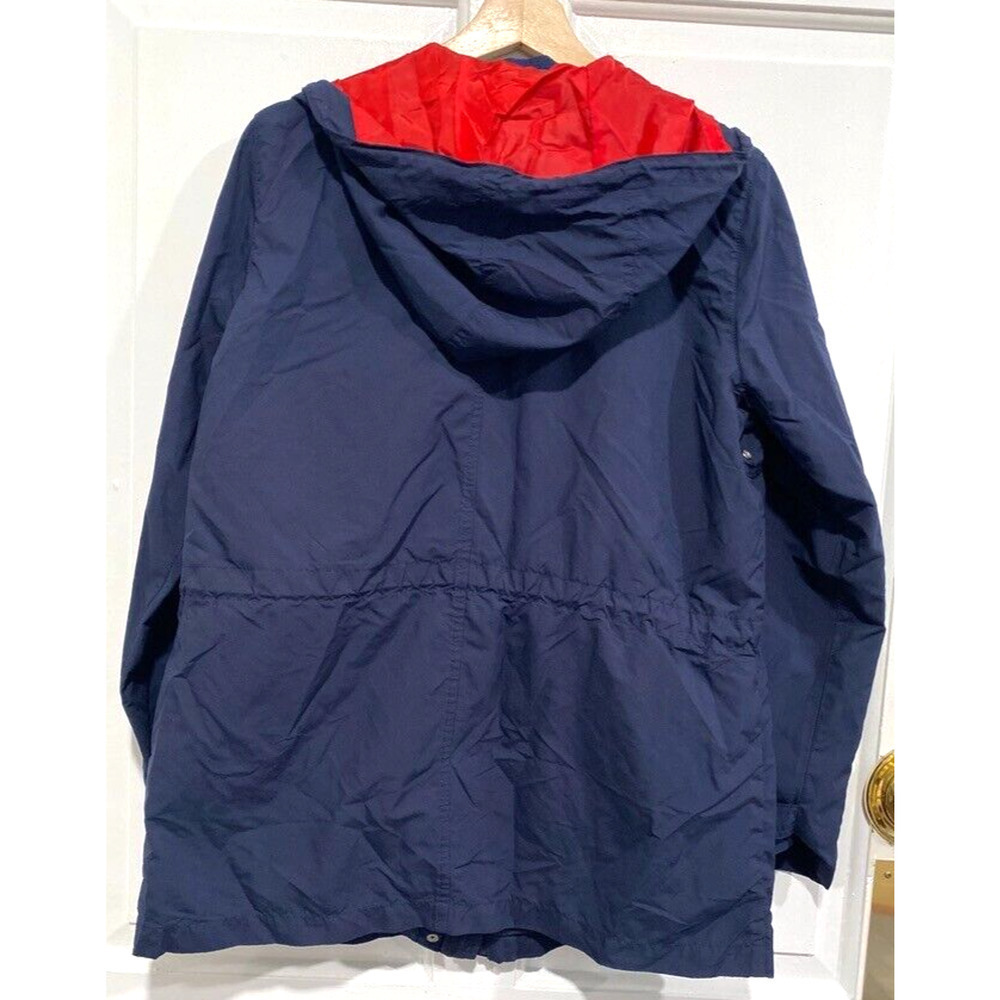Nautica - Navy hooded raincoat, adjustable elastic waist, women's size Medium - Picture 4 of 5
